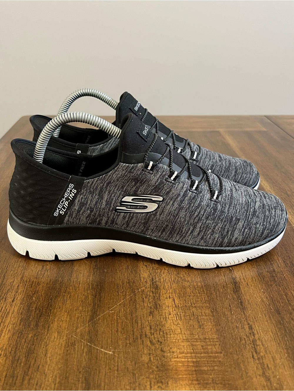 Skechers Slip-ins Wide Fit Black and Gray Shoes Women’s Size 8